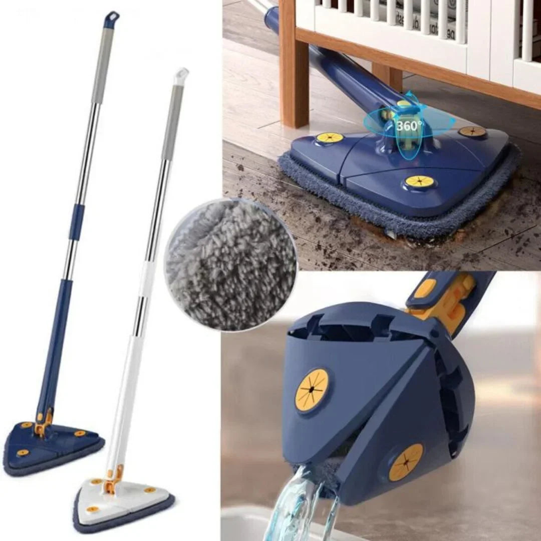 360° Rotating Adjustable Mop – Easy Floor Cleaning Microfiber Mop